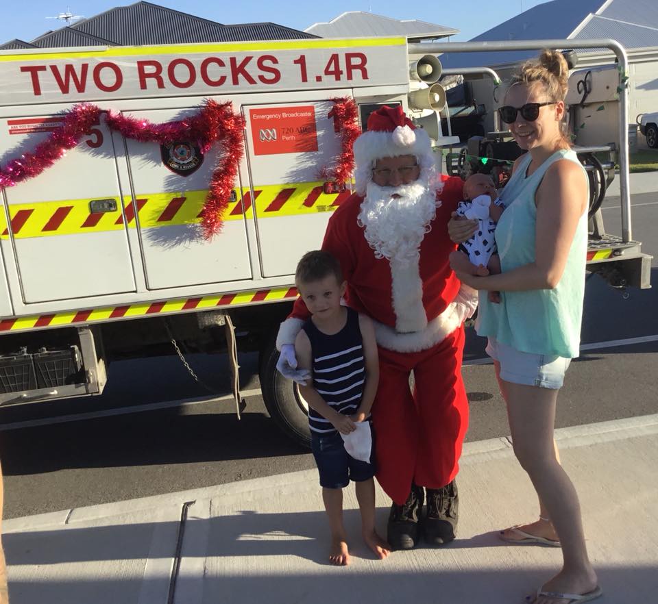 Two Rocks Santa (Buster) no child is too young for lollies